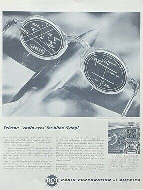 RCA Teleran Radio Eyes Wall Art Poster - Black & White